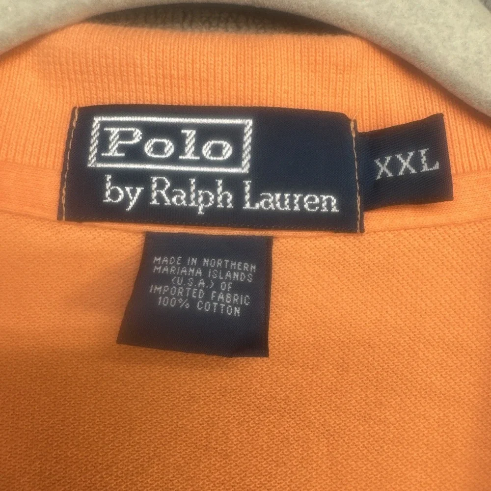 Polo Ralph Lauren‎ Men's Orange Classic Fit Mesh Cotton Polo Shirt XXL
